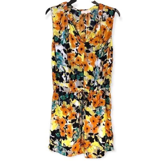 Eight Sixty Sz M Vibrant Orange Cottagecore Cinched Waist Casual Dress - Picture 1 of 7